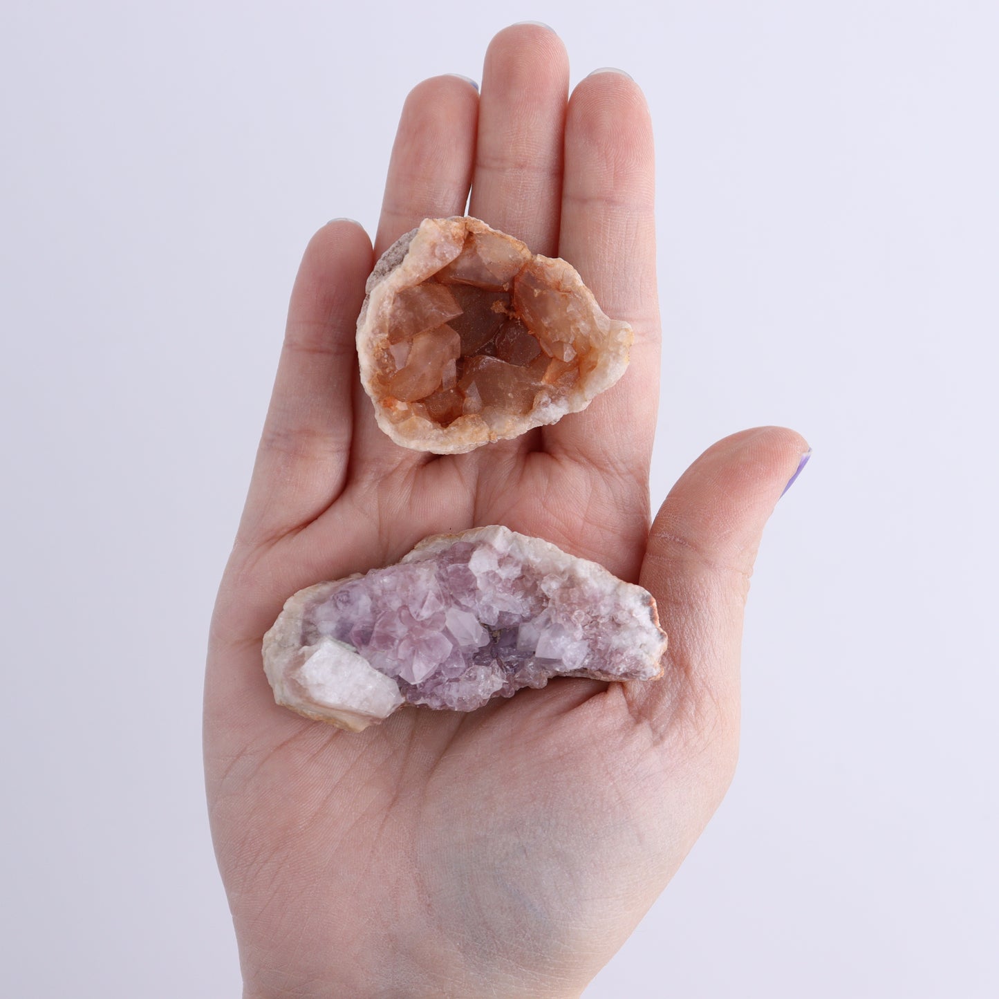 Pink Amethyst Flat of 20 - Expert Wholesale and Supplier of Wholesale Crystals & Bulk Gemstones, ["Amethyst","Pink Amethyst"]