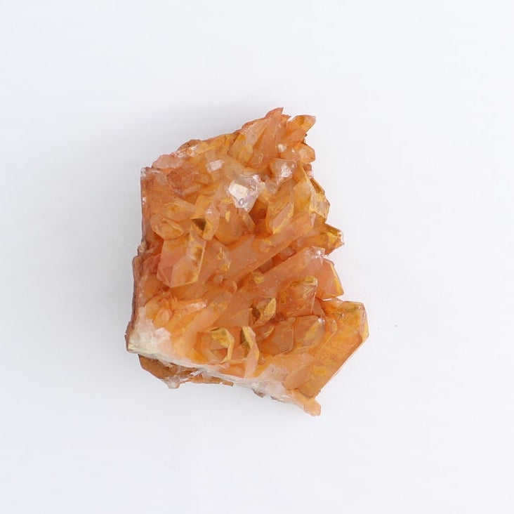 Tangerine Quartz Clusters Set of 4