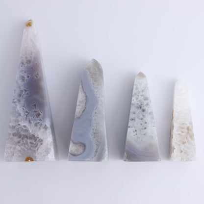 Agate Obelisk Set of 4 - Expert Wholesale and Supplier of Wholesale Crystals & Bulk Gemstones, ["Agate","Brazil","Obelisk"]