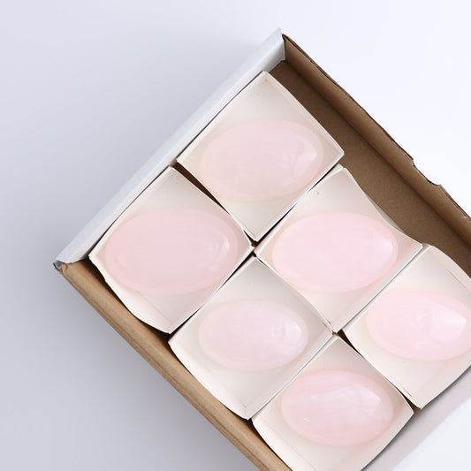 Pink Mangano Calcite Palm Stone Set of 6 - Expert Wholesale and Supplier of Wholesale Crystals & Bulk Gemstones, ["Pink Calcite"]