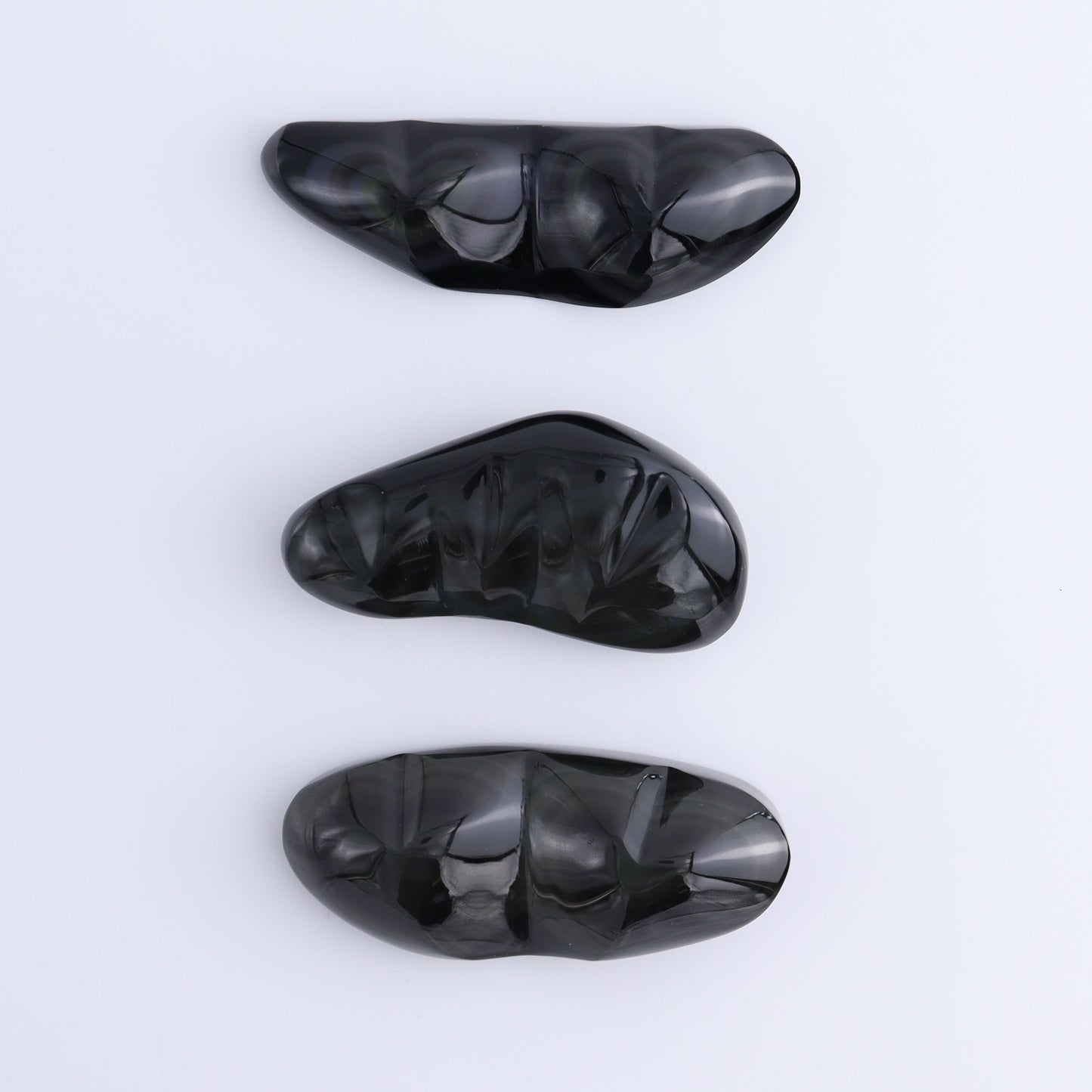 Rainbow Obsidian Heart Set of 3 - Expert Wholesale and Supplier of Wholesale Crystals & Bulk Gemstones, ["Hearts","Mexico","Obsidian","Rainbow Obsidian"]
