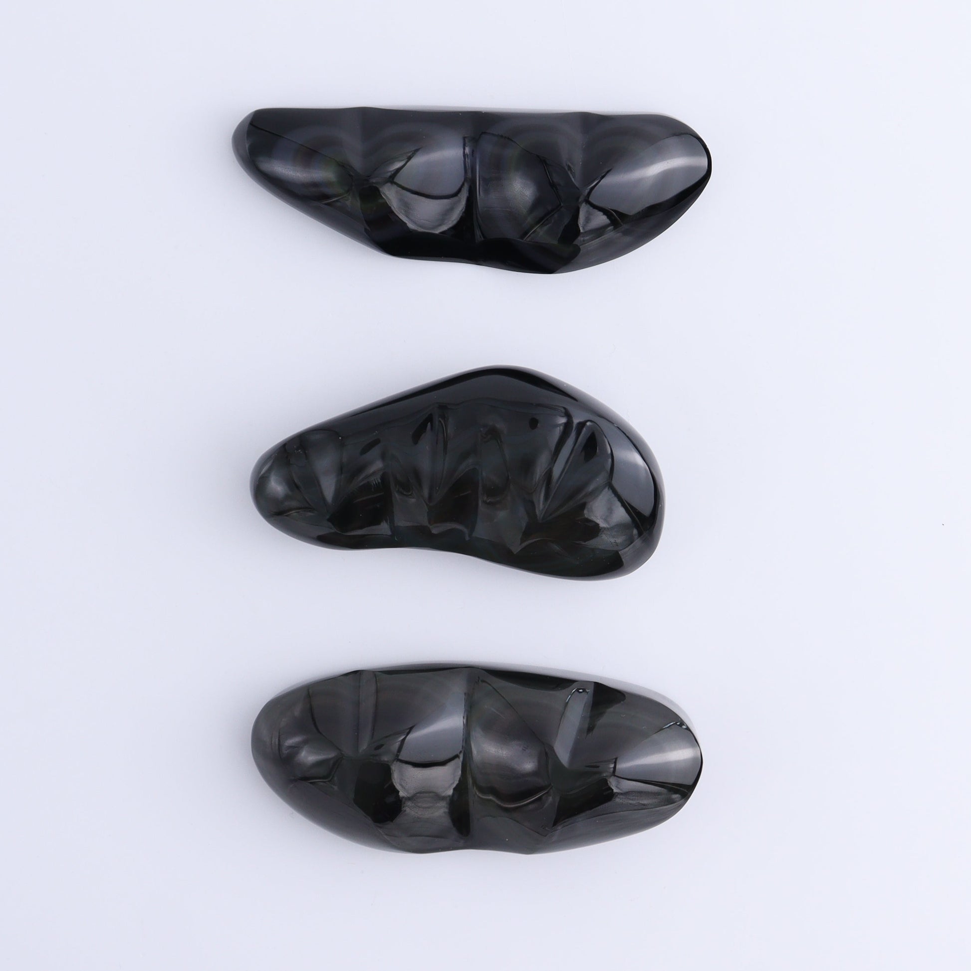 Rainbow Obsidian Heart Set of 3 - Expert Wholesale and Supplier of Wholesale Crystals & Bulk Gemstones, ["Hearts","Mexico","Obsidian","Rainbow Obsidian"]
