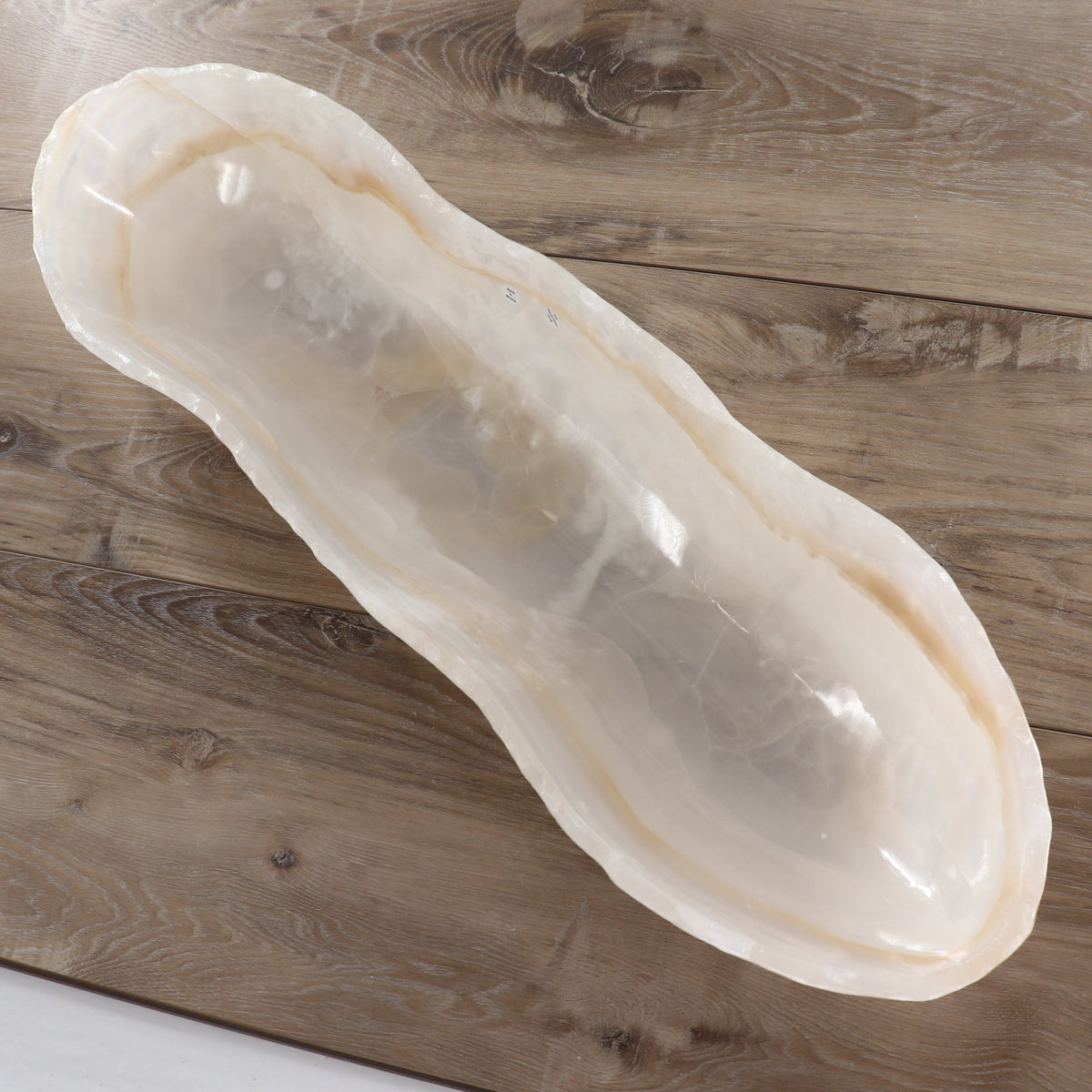 Mexican Onyx/Calcite Canoe Bowl 27"