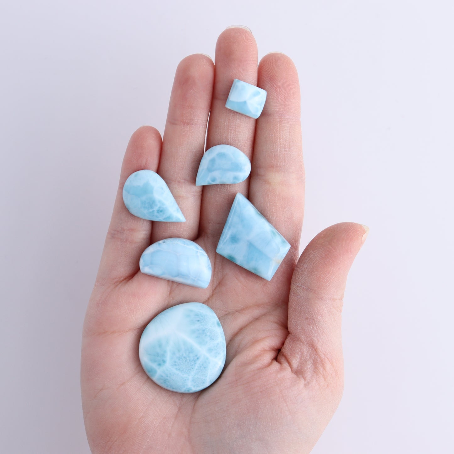 Larmiar Cabs Set of 10 - Expert Wholesale and Supplier of Wholesale Crystals & Bulk Gemstones, ["Cabs","Freeform","Freeforms","Larimar"]