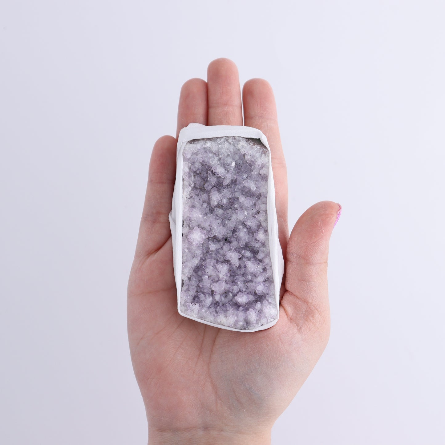 Uruguay Rainbow Amethyst Clusters Flat of 12 - Expert Wholesale and Supplier of Wholesale Crystals & Bulk Gemstones, ["Amethyst","Clusters","Rainbow Amethyst","Sugar Rainbow Amethyst","Uruguay"]