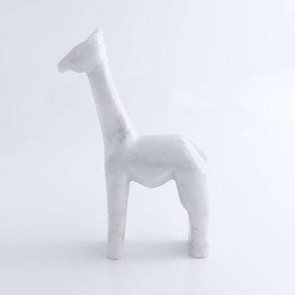 One White Marble Giraffe Statue