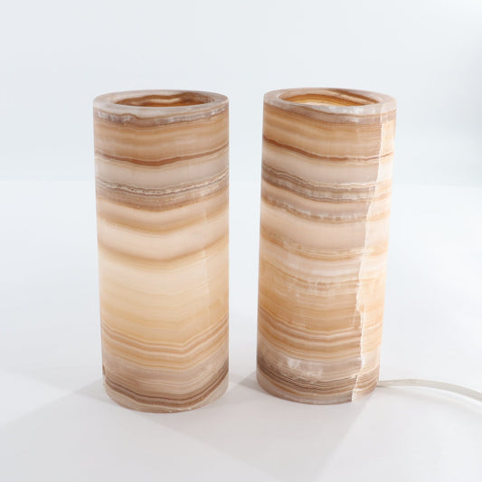 One Honey Polish Onyx Lamp Pair Blind - Expert Wholesale and Supplier of Wholesale Crystals & Bulk Gemstones, ["Lamps","Mexico","onyx"]