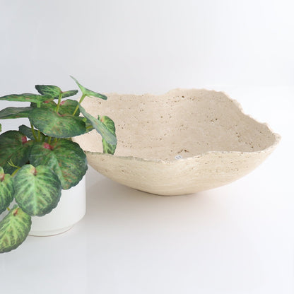 Mexican Travertine Bowl 14"