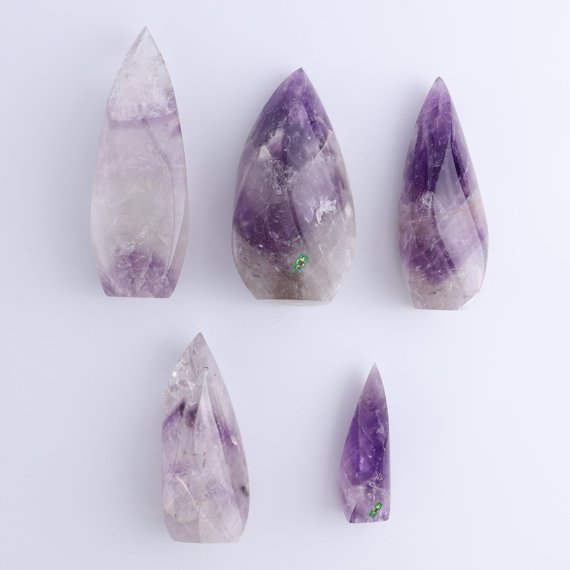 Amethyst Flames Set of 5 - Expert Wholesale and Supplier of Wholesale Crystals & Bulk Gemstones, ["Amethyst","Brazil","flames"]