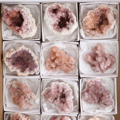 Pink Amethyst Geodes Set of 12