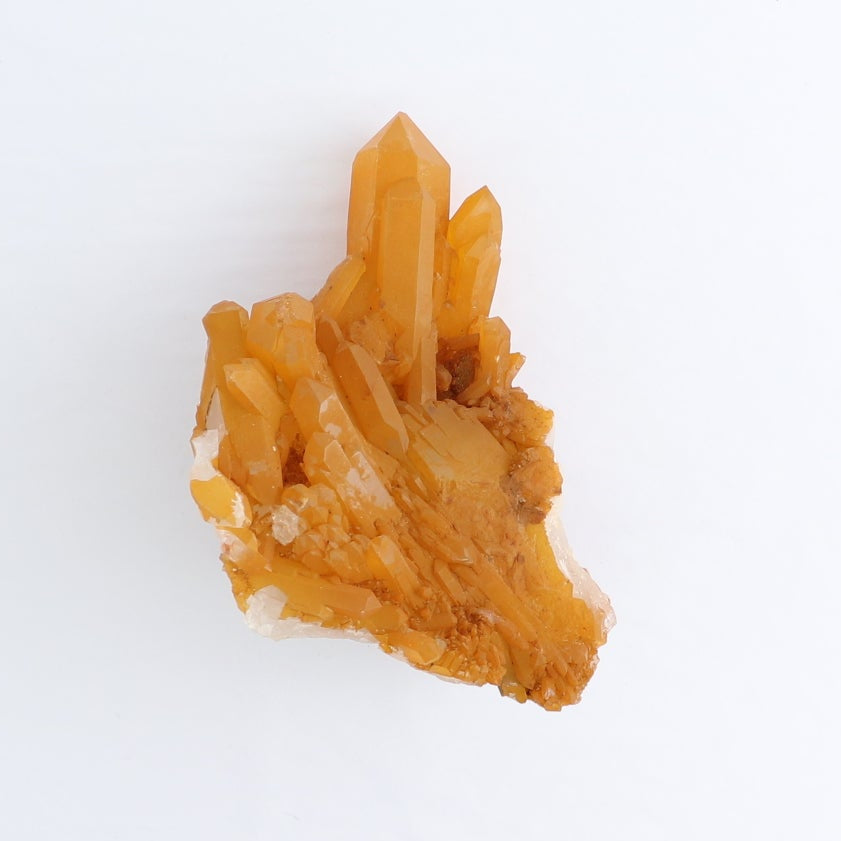 Tangerine Quartz Clusters Set of 4