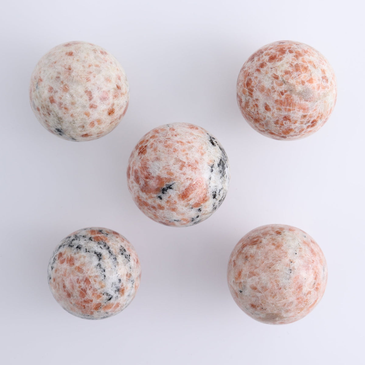 Sunstone Spheres Set of 5
