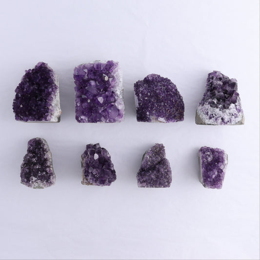 Uruguay Amethyst Cut Base Set of 8 - Expert Wholesale and Supplier of Wholesale Crystals & Bulk Gemstones, ["Amethyst","Cut Base","Uruguay"]