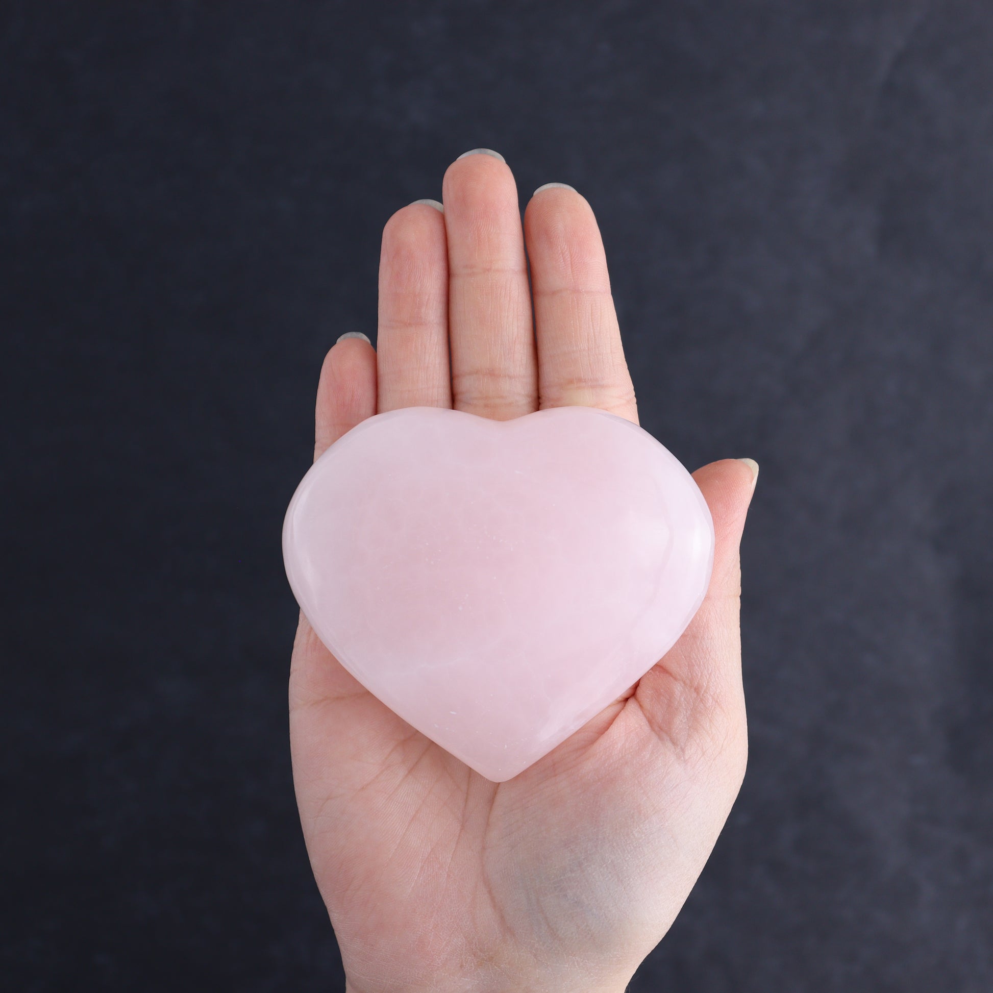 Pink Mangano Calcite Hearts Set of 6 - Expert Wholesale and Supplier of Wholesale Crystals & Bulk Gemstones, ["Calcite","Hearts","Madagascar","Pink Calcite"]