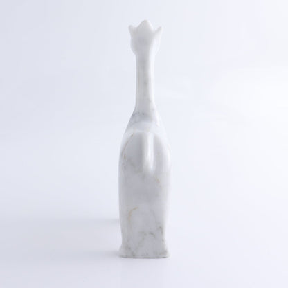 One White Marble Giraffe Statue