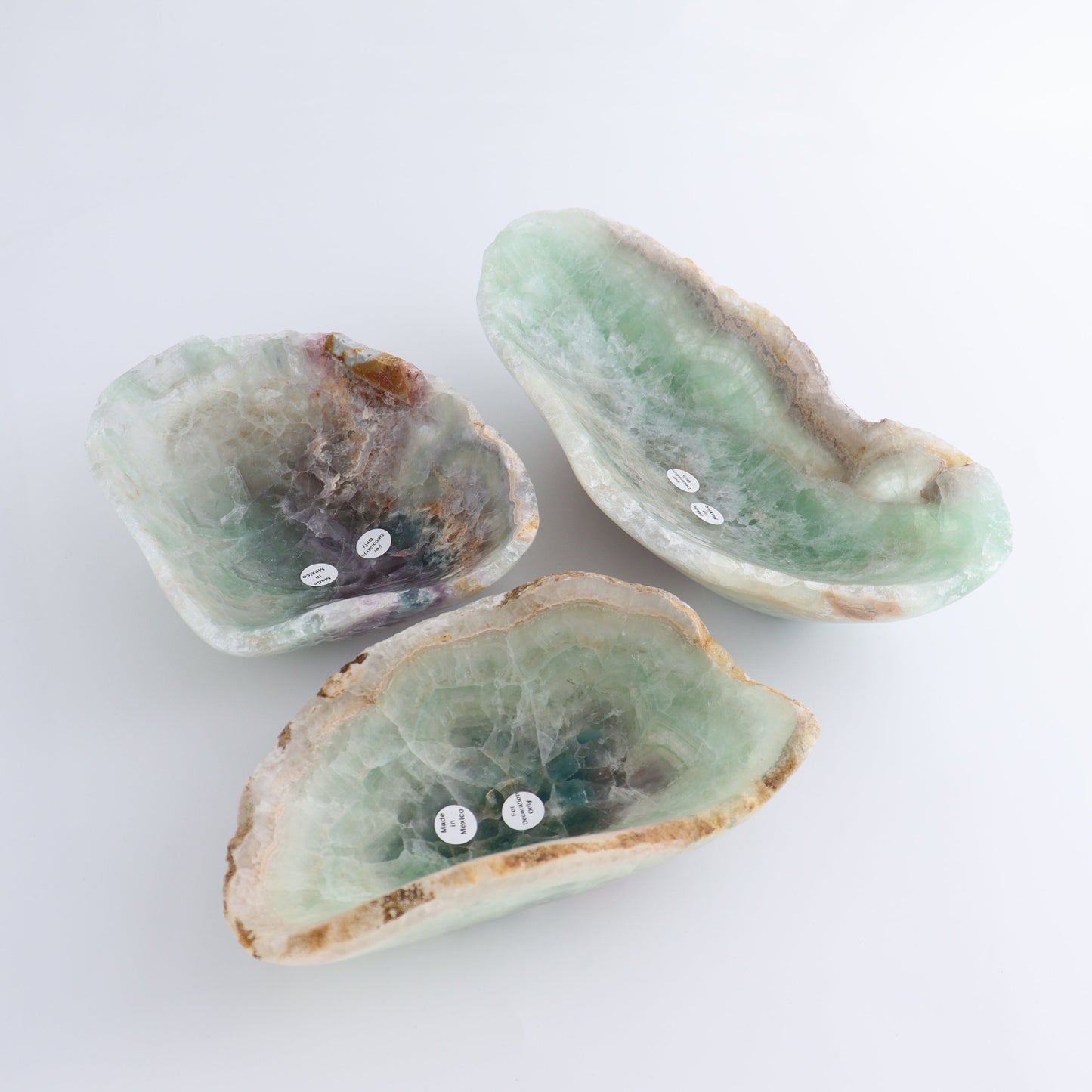 Fluorite Bowls Set of 3 - Expert Wholesale and Supplier of Wholesale Crystals & Bulk Gemstones, ["Bowls","Fluorite","Mexico"]