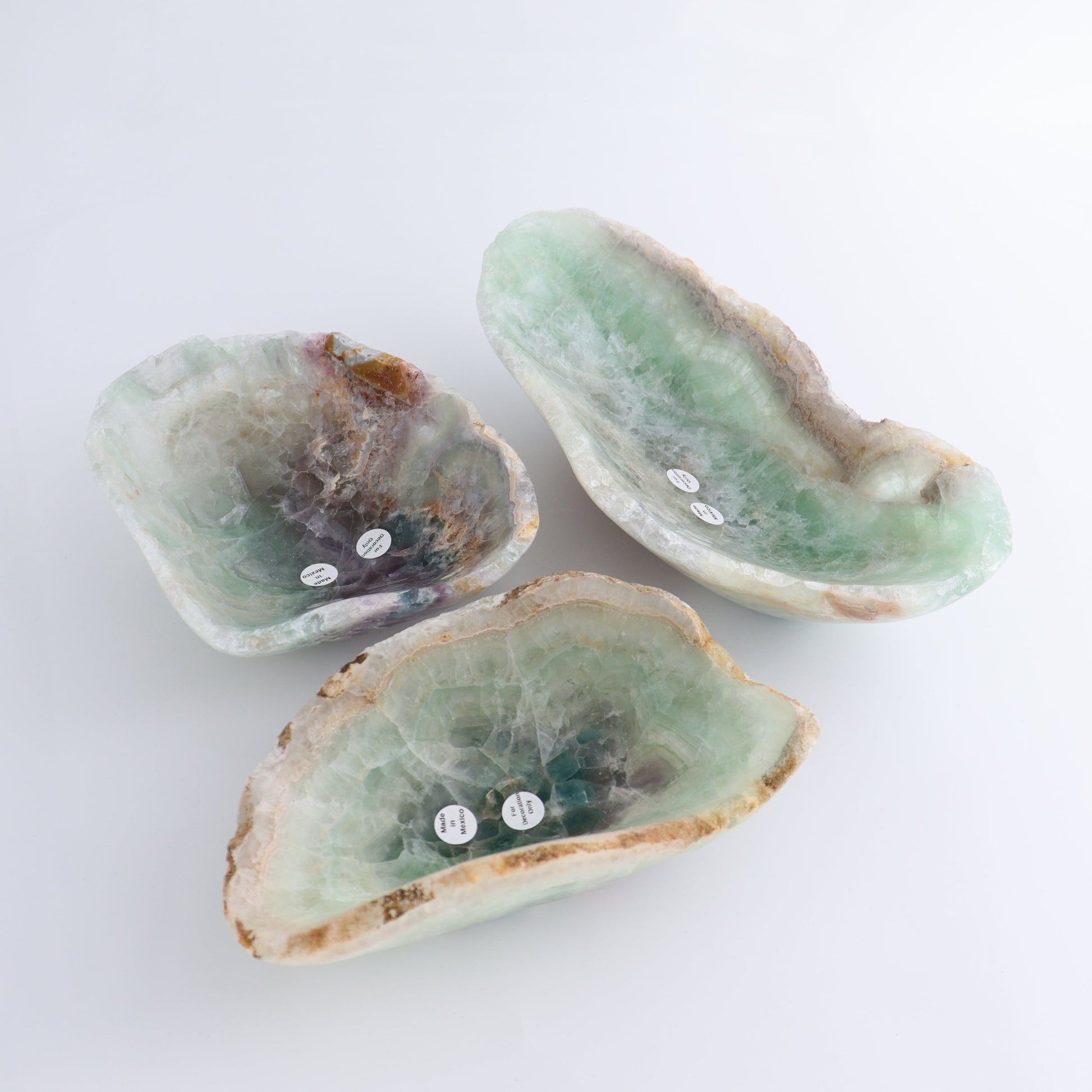 Fluorite Bowls Set of 3 - Expert Wholesale and Supplier of Wholesale Crystals & Bulk Gemstones, ["Bowls","Fluorite","Mexico"]