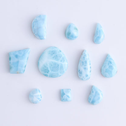 Larmiar Cabs Set of 10 - Expert Wholesale and Supplier of Wholesale Crystals & Bulk Gemstones, ["Cabs","Freeform","Freeforms","Larimar"]