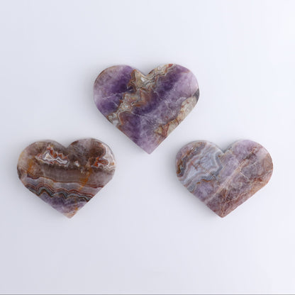 Amethyst Hearts Set of 3