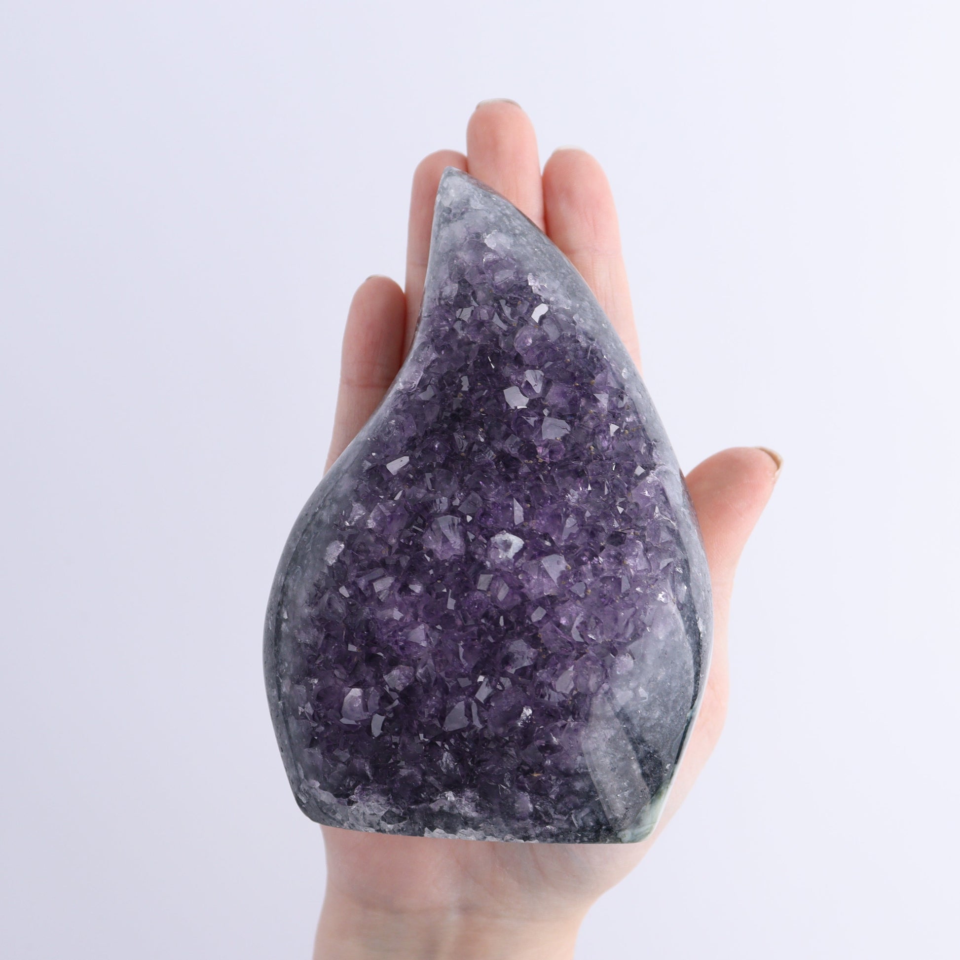 Uruguay Druzy Amethyst Flames Set of 4 - Expert Wholesale and Supplier of Wholesale Crystals & Bulk Gemstones, ["Amethyst","flames","Uruguay"]