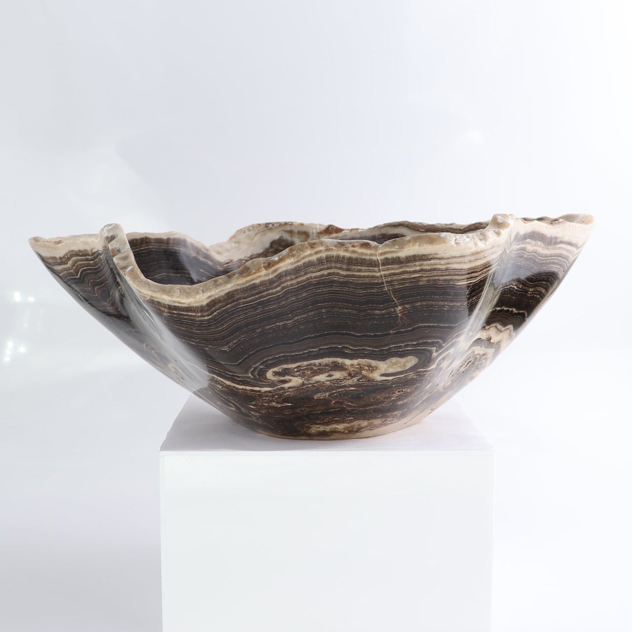 Mexican Onyx/Calcite Bowl 14"