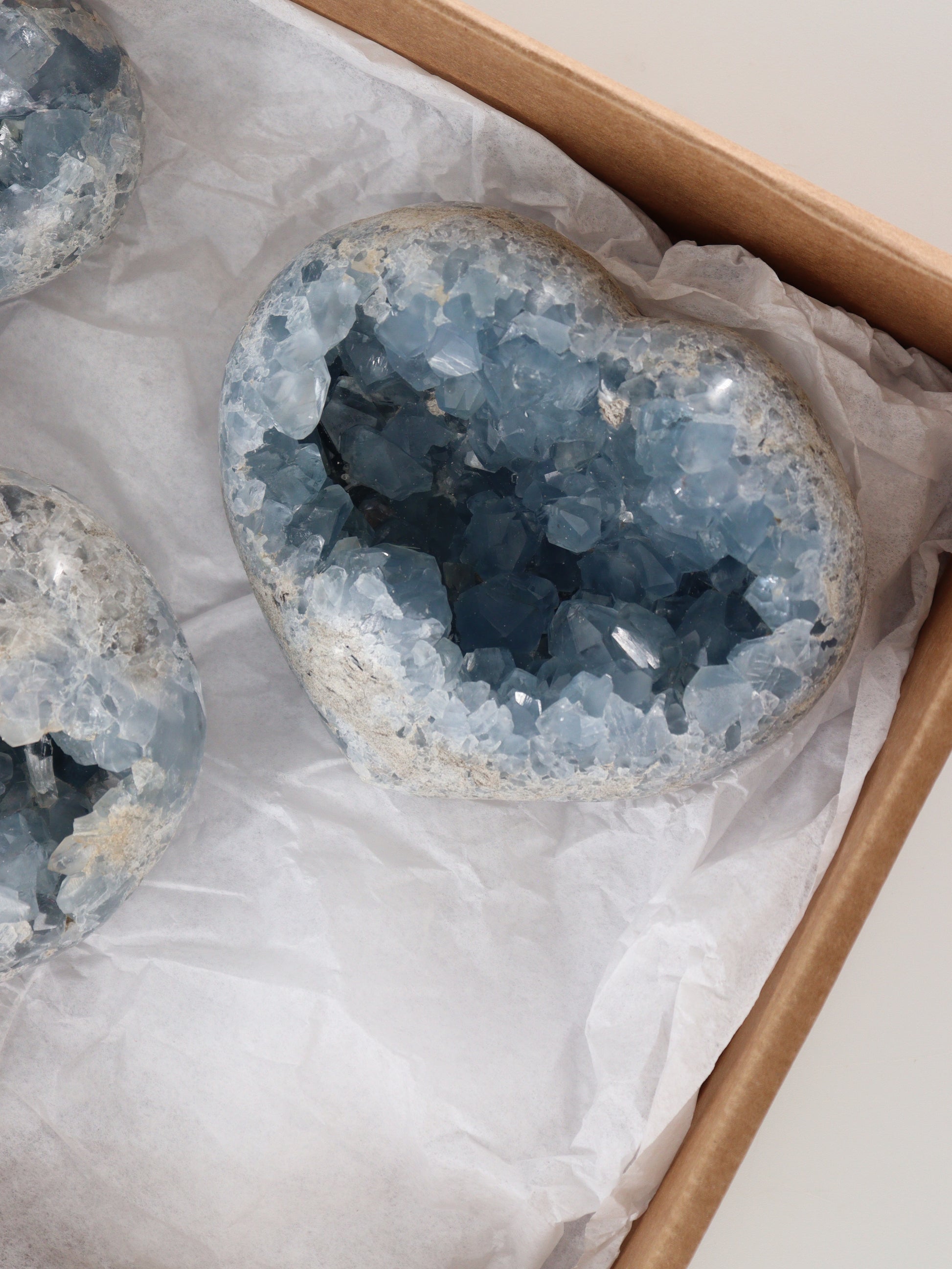 Celestite Hearts Set of 3 - Expert Wholesale and Supplier of Wholesale Crystals & Bulk Gemstones, []