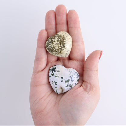 Ocean Jasper Hearts Set of 10