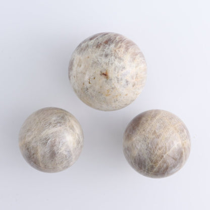 Sunstone-Moonstone Spheres Set of 3