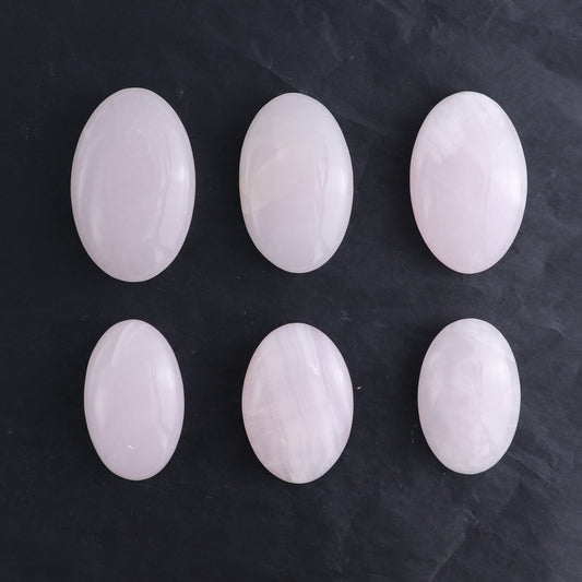 Pink Mangano Calcite Palm Stone Set of 6 - Expert Wholesale and Supplier of Wholesale Crystals & Bulk Gemstones, ["Pink Calcite"]