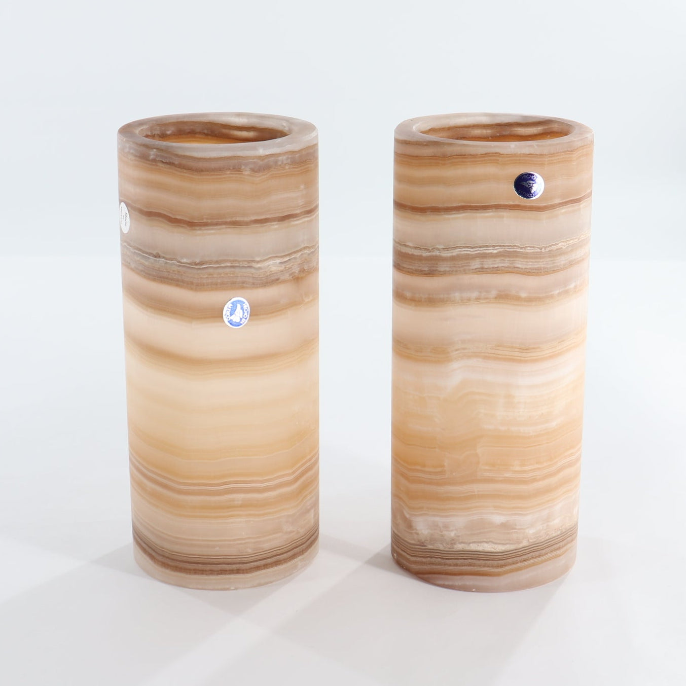 One Honey Polish Onyx Lamp Pair Blind