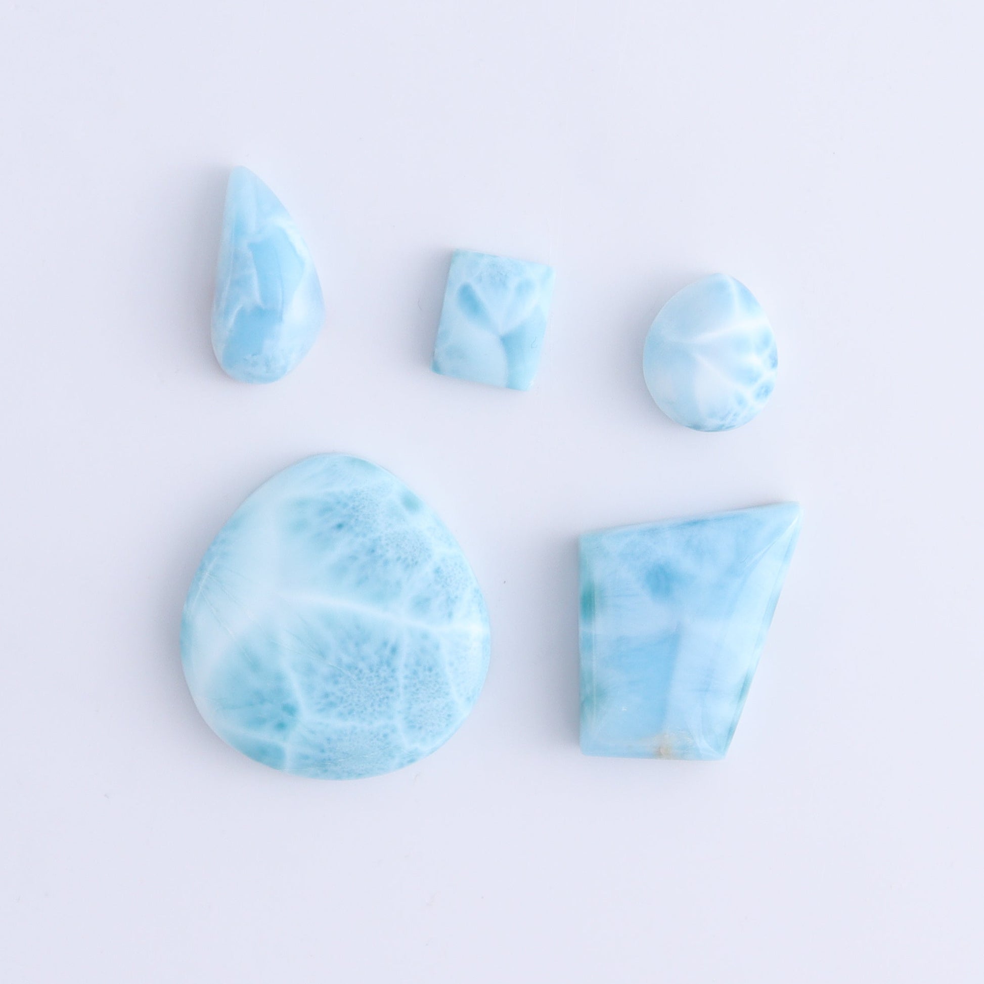 Larmiar Cabs Set of 10 - Expert Wholesale and Supplier of Wholesale Crystals & Bulk Gemstones, ["Cabs","Freeform","Freeforms","Larimar"]