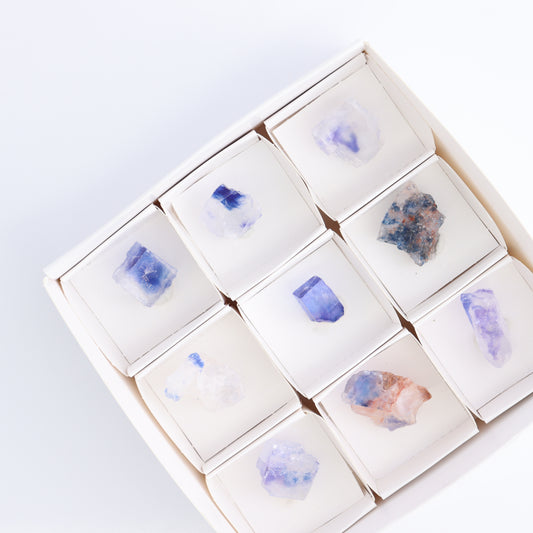 Canadian Blue Halite Rough Set of 9