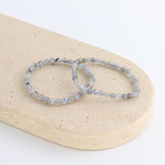 One Faceted Labradorite Bracelet
