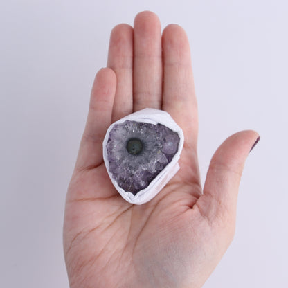 Uruguay Amethyst Clusters with "Eyes" Flat of 9 - Expert Wholesale and Supplier of Wholesale Crystals & Bulk Gemstones, ["Amethyst","Clusters","Eyes Amethyst","Uruguay"]