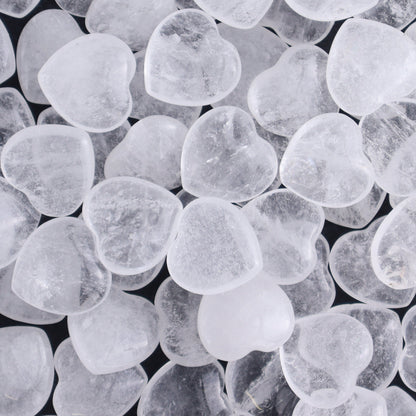 50 pcs Mini Clear Quartz Hearts - Expert Wholesale and Supplier of Wholesale Crystals & Bulk Gemstones, ["Clear Quartz","Hearts","Quartz"]