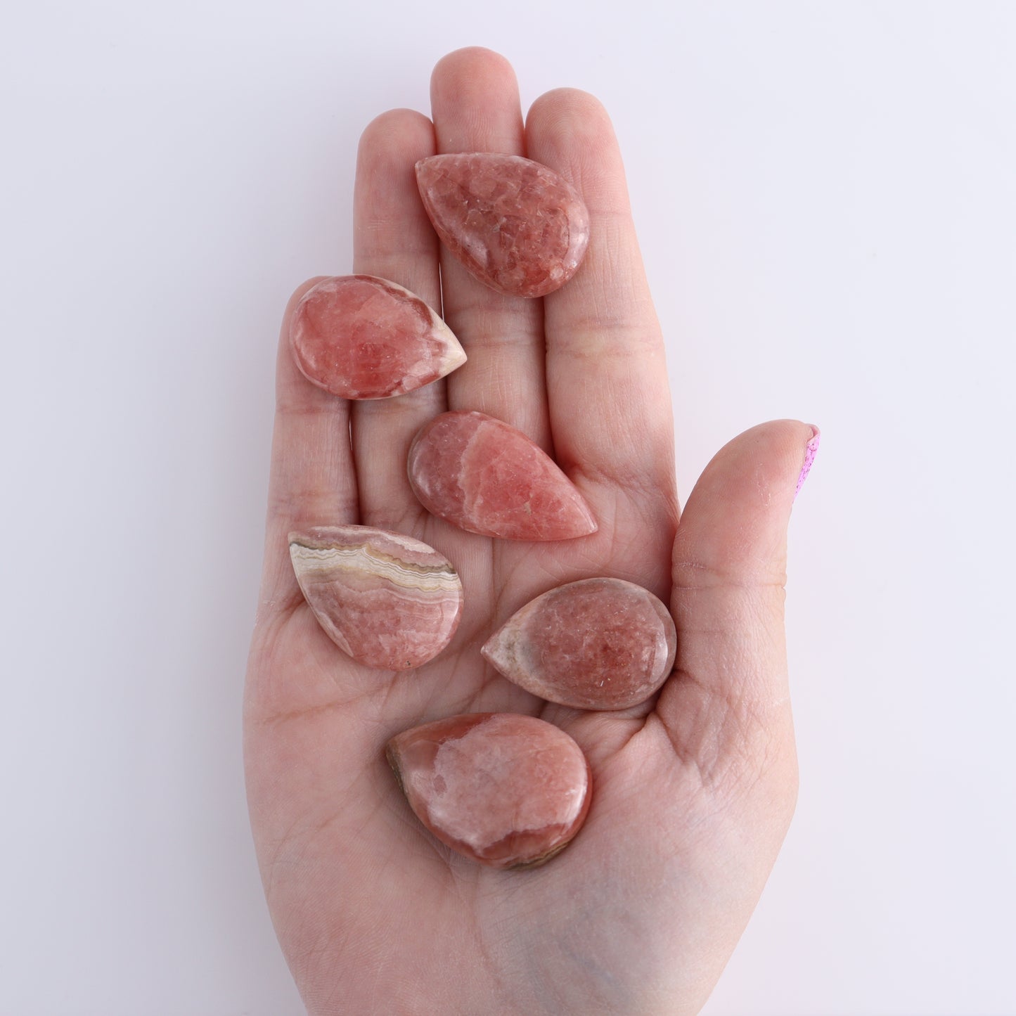 Rhodochrosite Cabs Set of 6 - Expert Wholesale and Supplier of Wholesale Crystals & Bulk Gemstones, ["Argentina","Cabs","Rhodochrosite"]