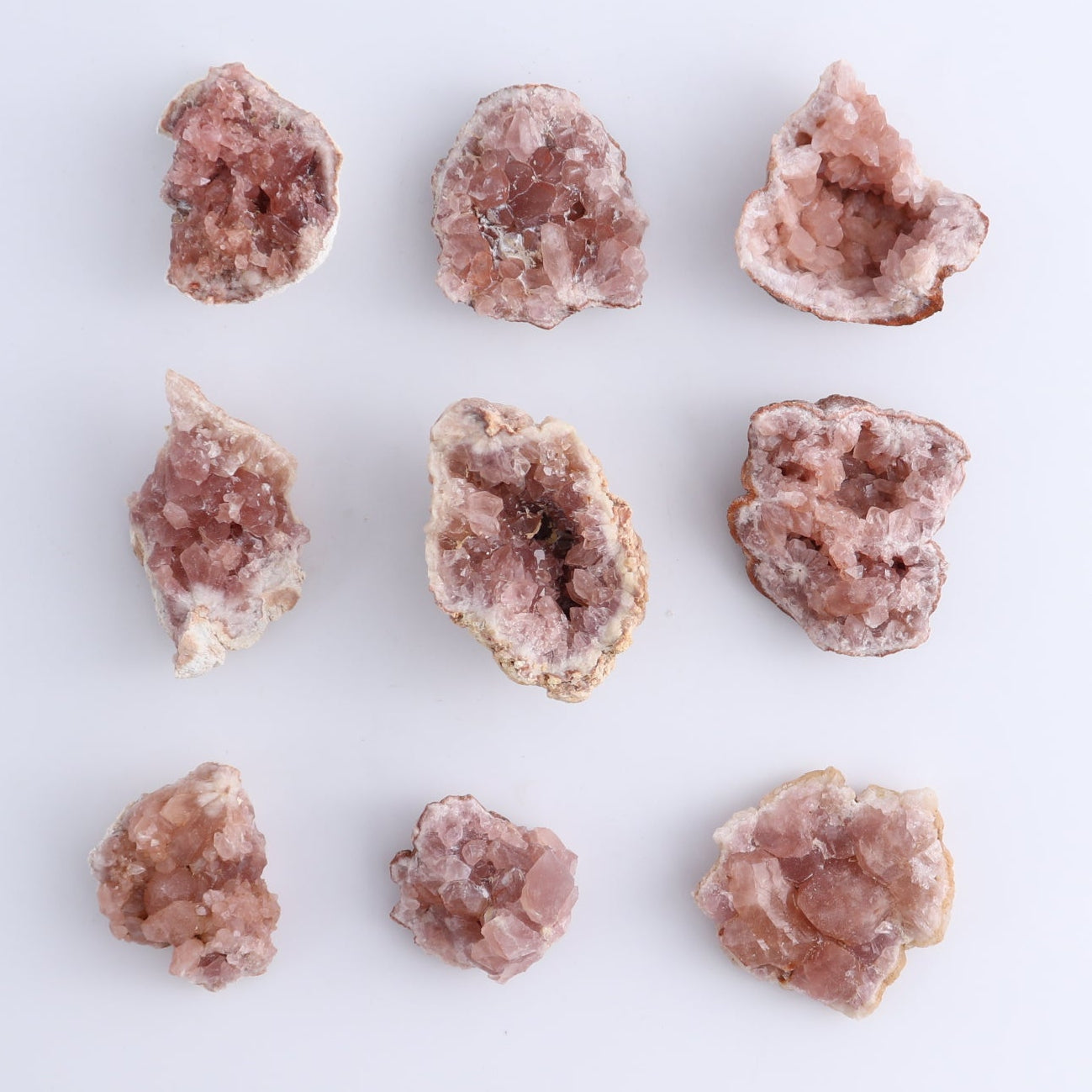 Pink Amethyst Clusters Set of 24