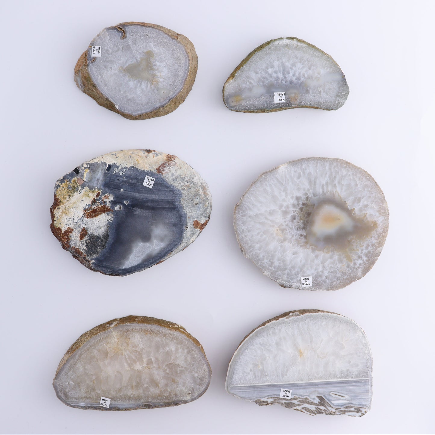 Agate Slices Set of 6 - Expert Wholesale and Supplier of Wholesale Crystals & Bulk Gemstones, ["Agate","Brazil","Slices and Slabs"]