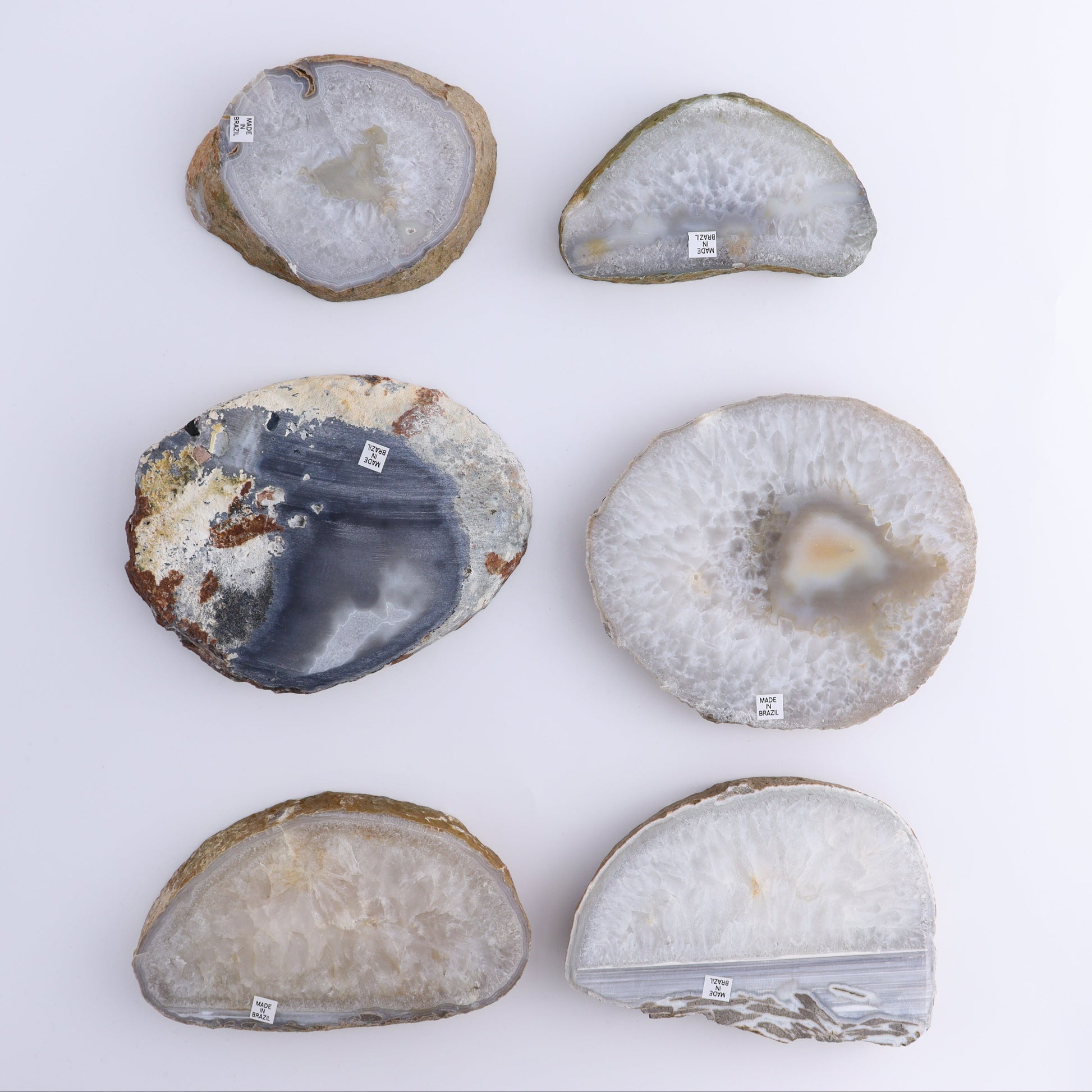 Agate Slices Set of 6 - Expert Wholesale and Supplier of Wholesale Crystals & Bulk Gemstones, ["Agate","Brazil","Slices and Slabs"]