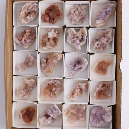 Pink Amethyst Flat of 20 - Expert Wholesale and Supplier of Wholesale Crystals & Bulk Gemstones, ["Amethyst","Pink Amethyst"]