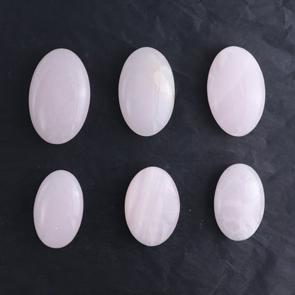 Pink Mangano Calcite Palm Stone Set of 6