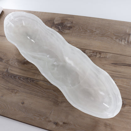 Mexican Onyx/Calcite Canoe Bowl - Expert Wholesale and Supplier of Wholesale Crystals & Bulk Gemstones, ["Bowls","Calcite","canoe","Mexico","onyx"]