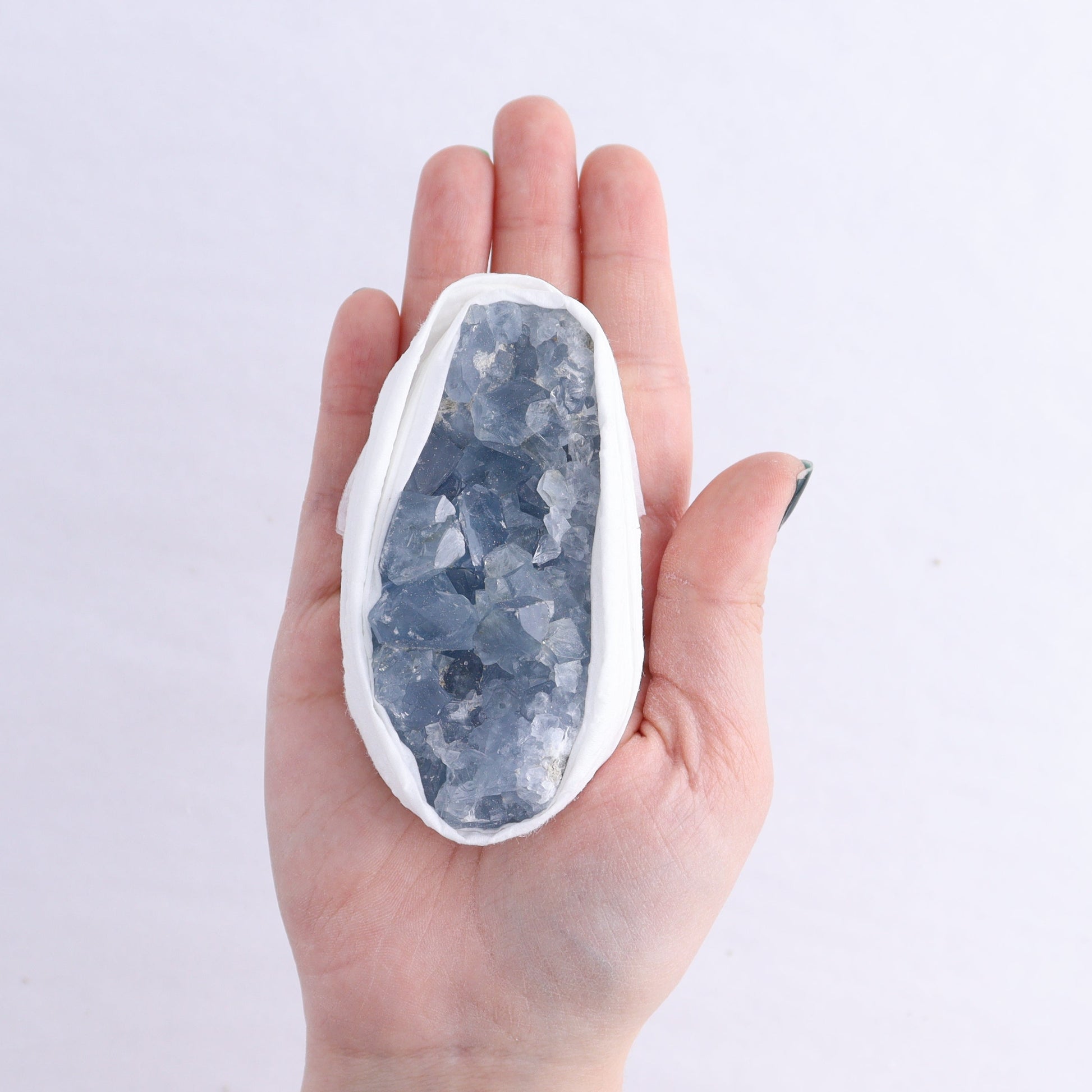 Celestite Clusters Set of 18 - Expert Wholesale and Supplier of Wholesale Crystals & Bulk Gemstones, ["Celestite","Clusters","Freeform"]