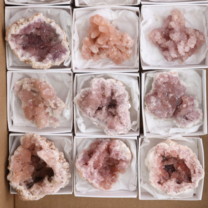 Pink Amethyst Geodes Set of 12