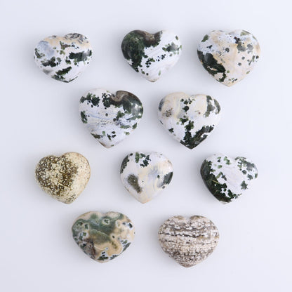 Ocean Jasper Hearts Set of 10