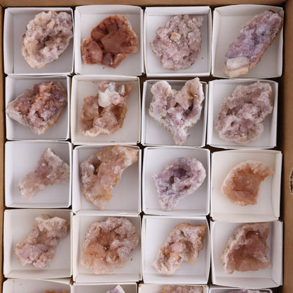 Pink Amethyst Flat of 20 - Expert Wholesale and Supplier of Wholesale Crystals & Bulk Gemstones, ["Amethyst","Pink Amethyst"]