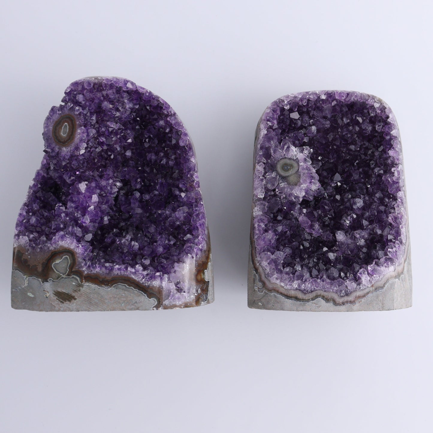 Uruguay Amethyst Set of 5 - Expert Wholesale and Supplier of Wholesale Crystals & Bulk Gemstones, ["Amethyst","Cut Base","Uruguay"]