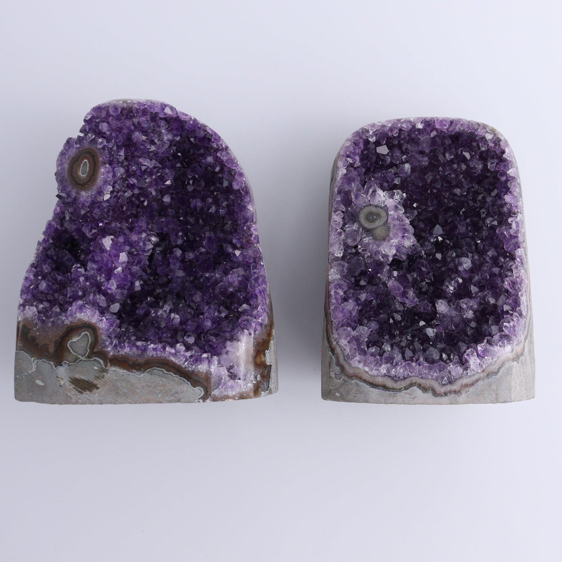 Uruguay Amethyst Set of 5 - Expert Wholesale and Supplier of Wholesale Crystals & Bulk Gemstones, ["Amethyst","Cut Base","Uruguay"]