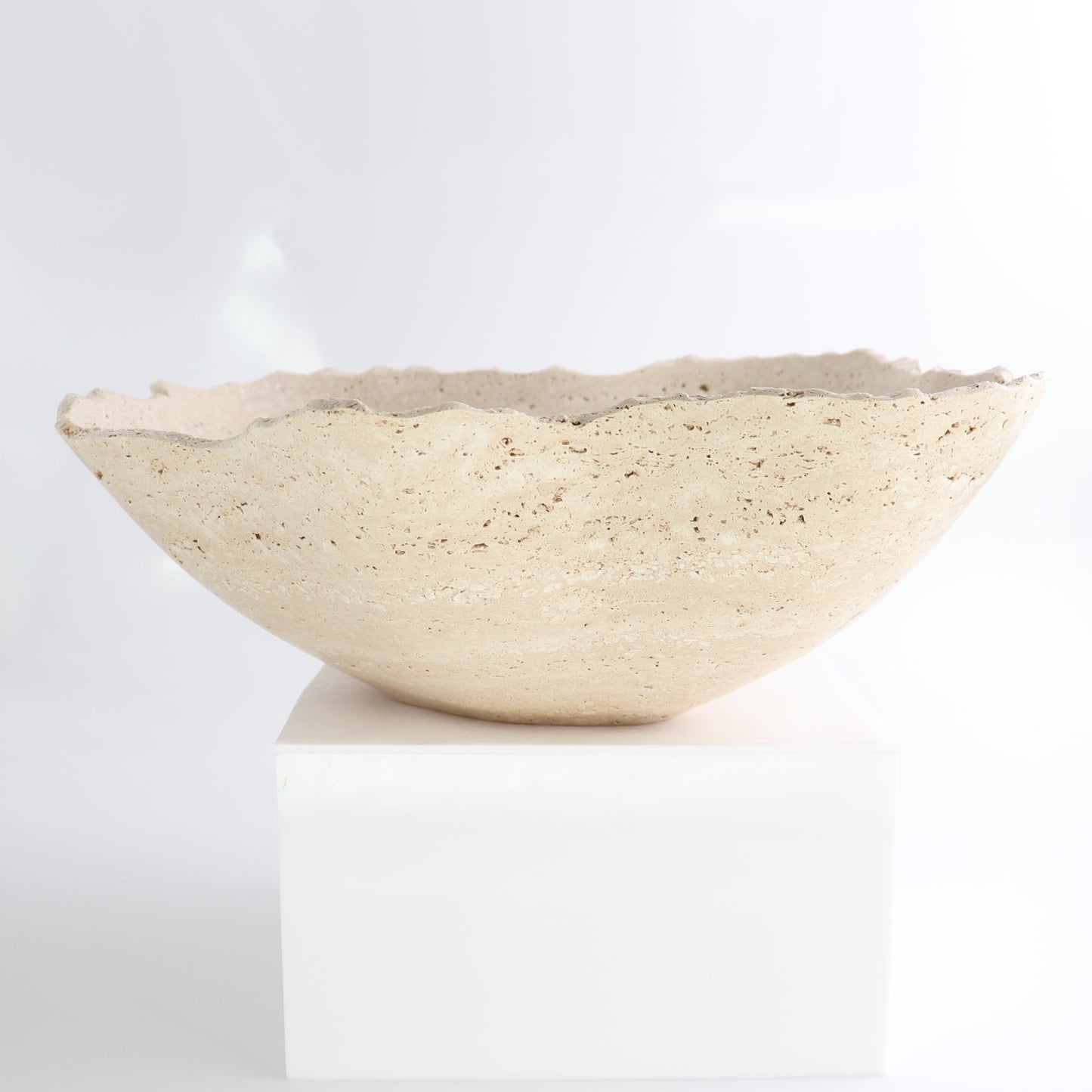 Mexican Travertine Bowl 14"