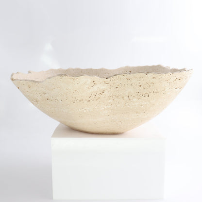 Mexican Travertine Bowl 14"